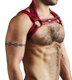 Titan Neoprene Adjustable Snap Harness Red