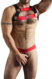 Helios Nylon Harness and Jock Enhancer Combo Red