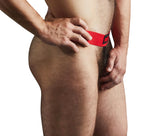 Helios Nylon Waistband Jock Enhancer Red