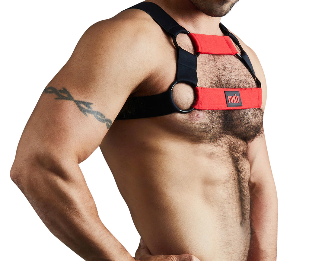 Helios Nylon Stretch Harness Red