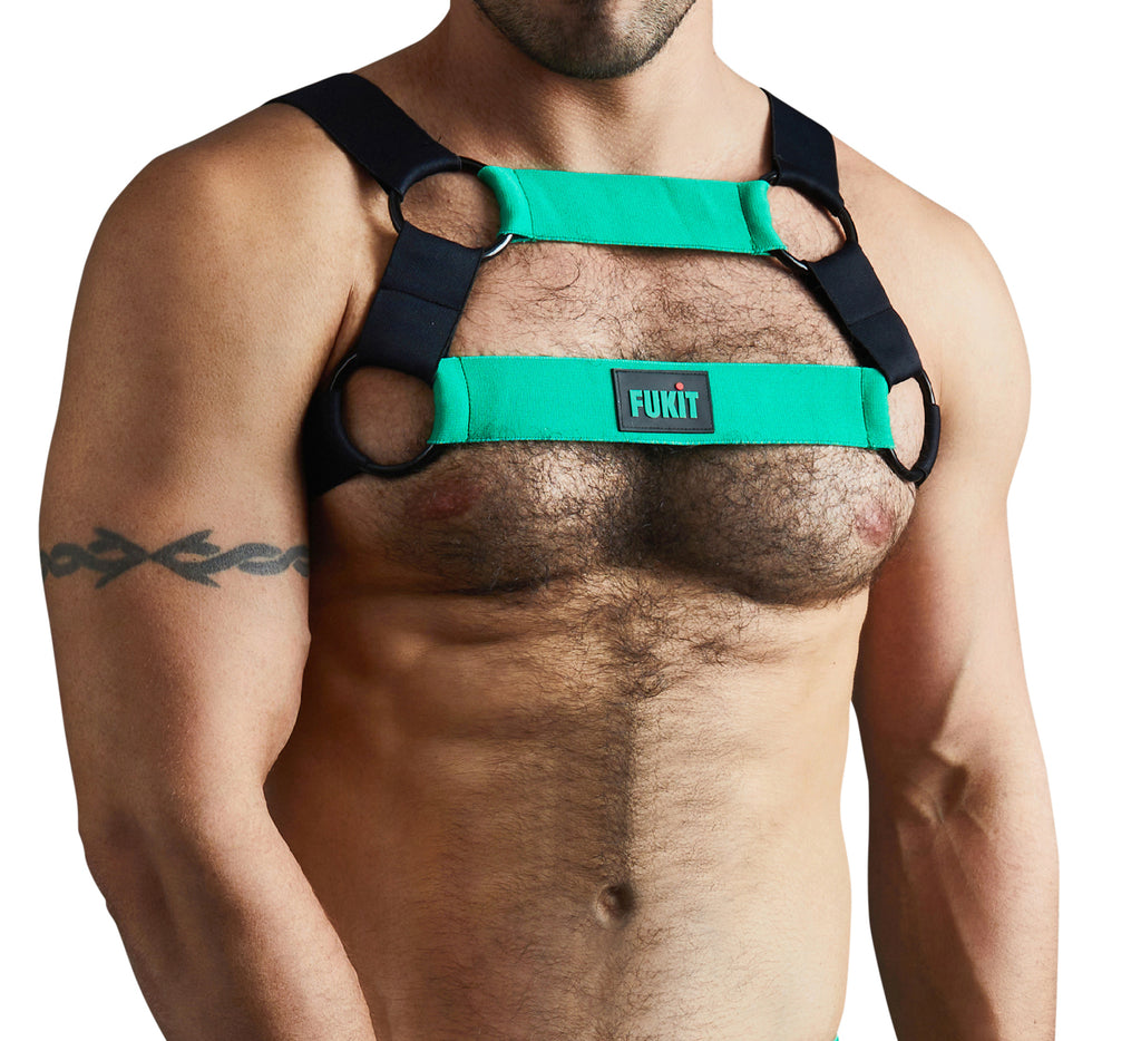 Helios Nylon Stretch Harness Green