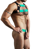 Helios Nylon Harness and Jock Enhancer Combo Green