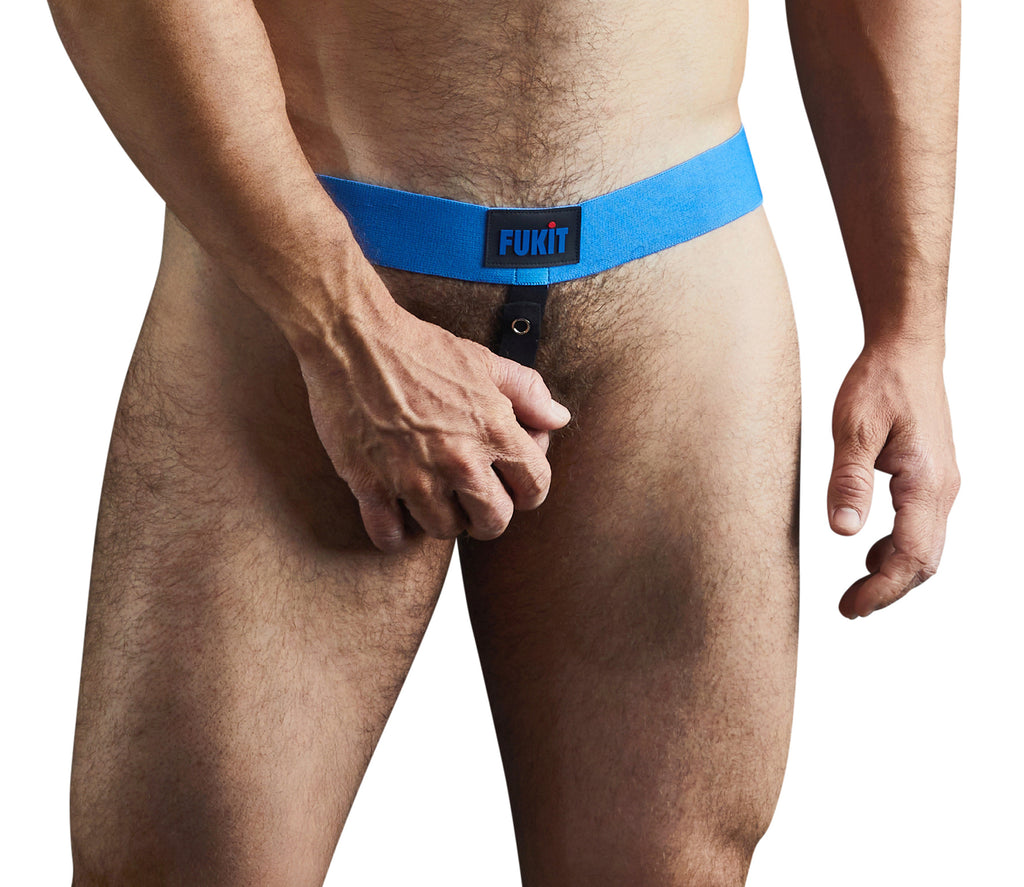 Helios Nylon Waistband Jock Enhancer Blue