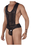 Mesh-Lace Bodysuit Thongs