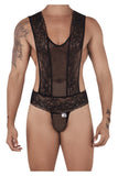 Mesh-Lace Bodysuit Thongs