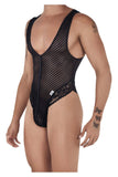 Lace-Mesh Bodysuit Thong