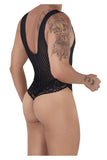 Lace-Mesh Bodysuit Thong