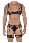 Cut-Out Top and Garter Thongs Set