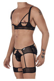 Cut-Out Top and Garter Thongs Set