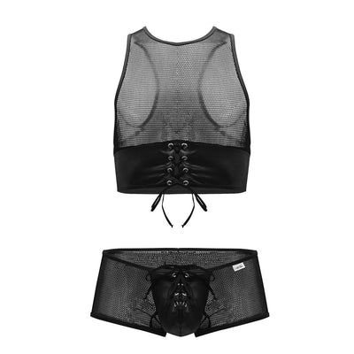 Mesh Top-Trunks Outfit