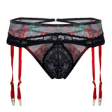 Garter Thongs Two Piece Set